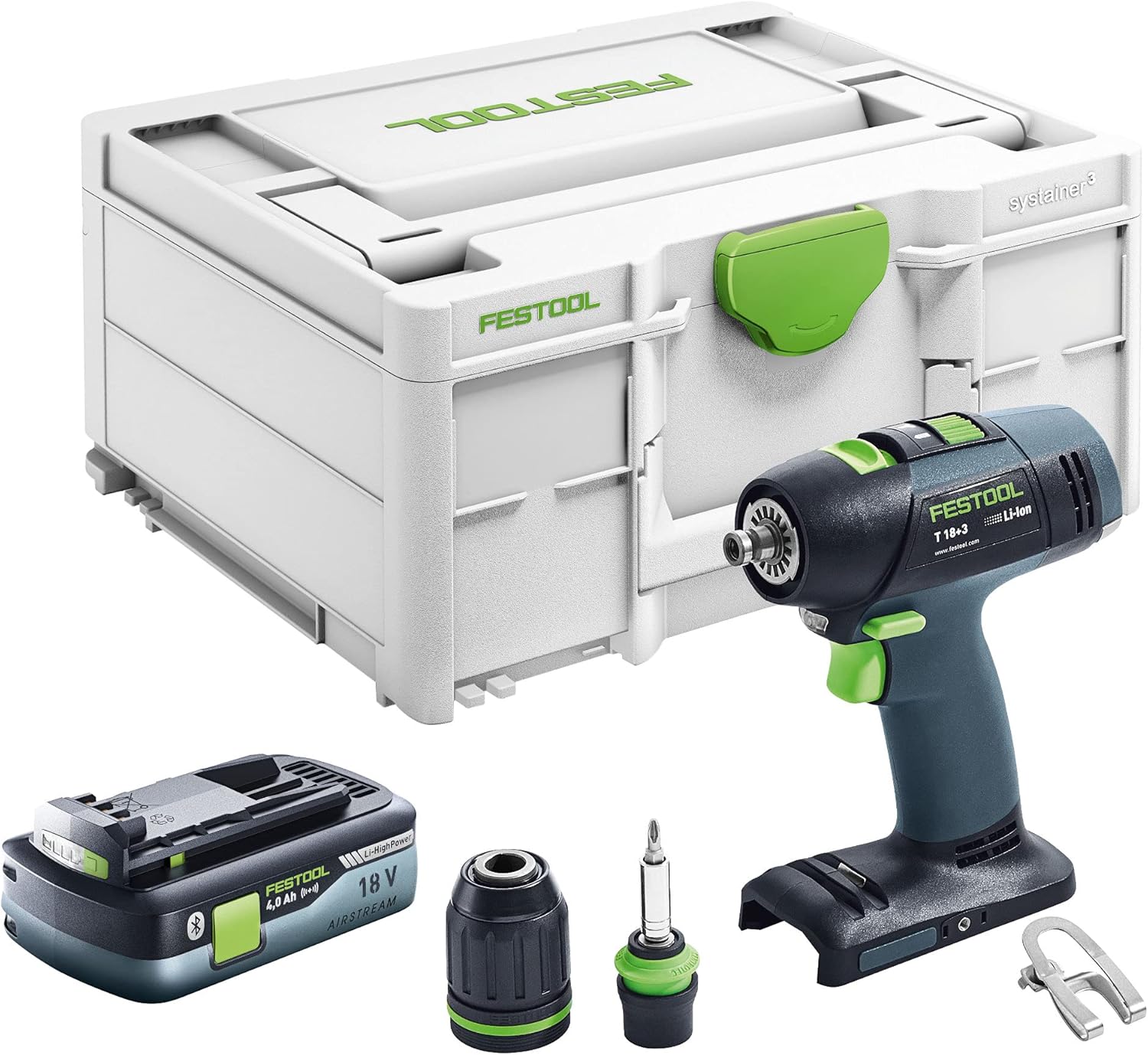 Festool Akku-Bohrschrauber T18+3 Basic + 4,0 Akku